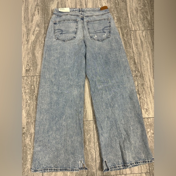 NWT American Eagle Dreamy Drape Baggy Wide Leg Jeans - Picture 6 of 6